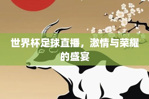 世界杯足球直播，激情与荣耀的盛宴