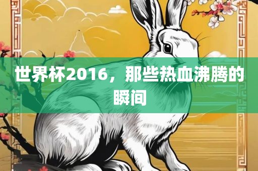 世界杯2016，那些热血沸腾的瞬间