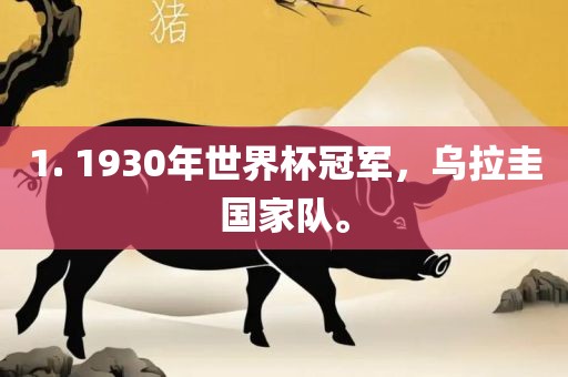1. 1930年世界杯冠军，乌拉圭国家队。