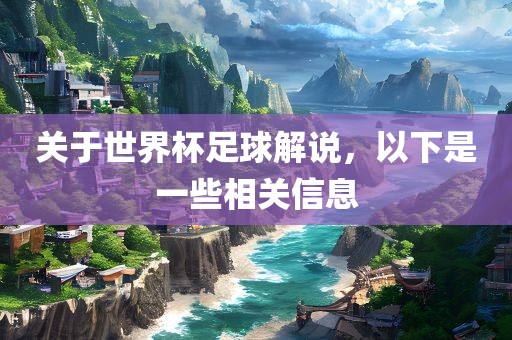 关于世界杯足球解说，以下是一些相关信息