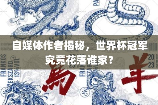 自媒体作者揭秘，世界杯冠军究竟花落谁家？