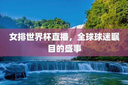 女排世界杯直播，全球球迷瞩目的盛事洛阳市法福文化传播有限公司