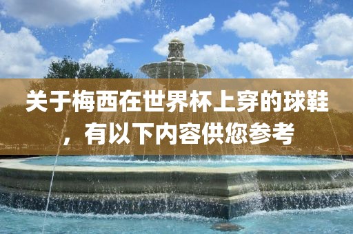 关于梅西在世界杯上穿的球鞋，有以下内容供您参考