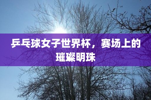 乒乓球女子世界杯，赛场上的璀璨明珠