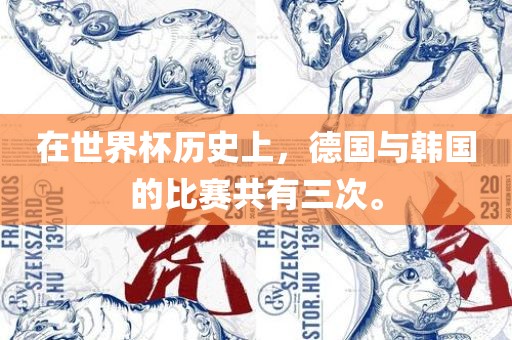 在世界杯历史上，德国与韩国的比赛共有三次。