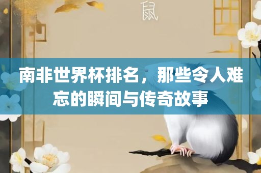 南非世界杯排名，那些令人难忘的瞬间与传奇故事