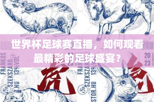 世界杯足球赛直播，如何观看最精彩的足球盛宴？