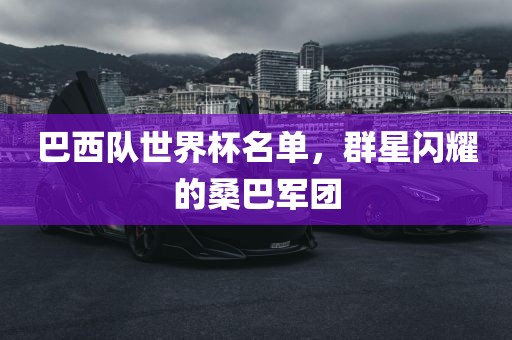 巴西洛阳市法福文化传播有限公司队世界杯名单，群星闪耀的桑巴军团