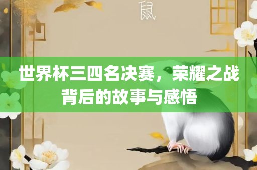 世界杯三四名决赛，荣耀之战背后的故事与感悟