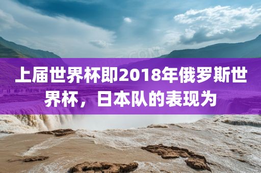 上届世界杯即2018年俄罗斯世界杯，日本队的表现为