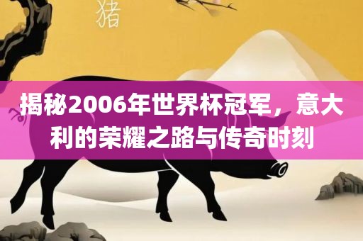 揭秘2006年世界杯冠军，意大利的荣耀之路与传奇时刻