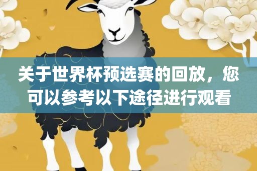 关于世界杯预选赛的回放，您可以参考以下途径进行观看