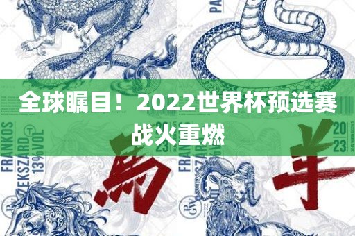 全球瞩目！2022世界杯预选赛战火重燃
