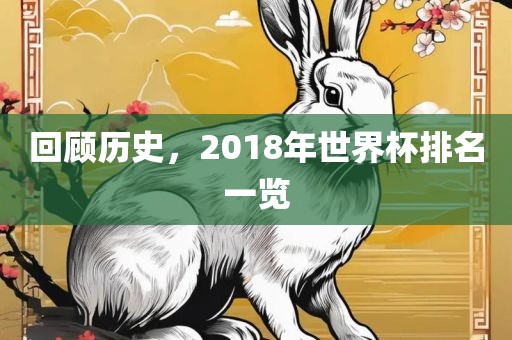 回顾历史，2018年世界杯排名一览