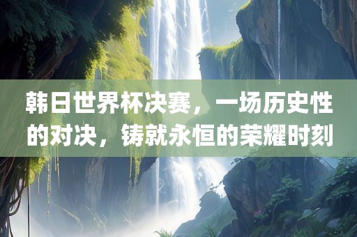韩日世界杯决赛，一场历史性的对决，铸就永恒的荣耀时刻