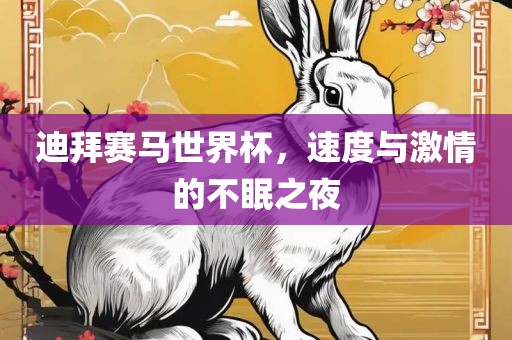 迪拜赛马世界杯，速度与激情的不眠之夜