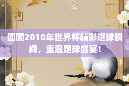 回顾2010年世界杯精彩进球瞬间，重温足球盛宴！