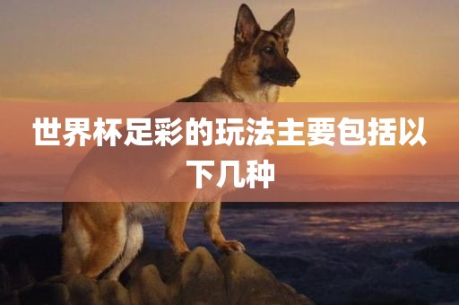 世界杯足彩的玩法主要包括以洛阳市法福文化传播有限公司下几种