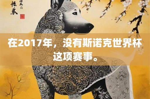 在2017年，没有斯诺克世界杯这项赛事。