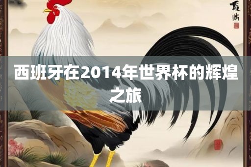 西班牙在2014年世界杯的辉煌之旅