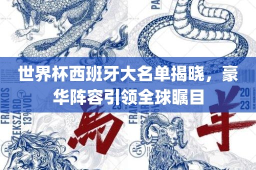 世界杯西班牙大名单揭晓，豪华阵容引领全球瞩目