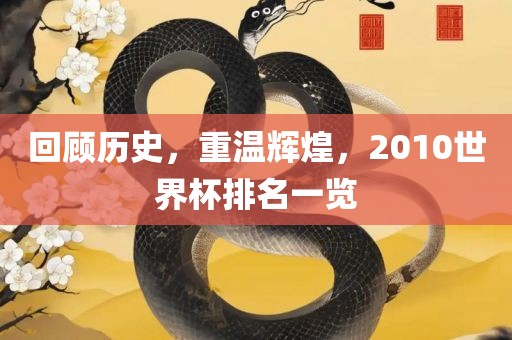 回顾历史，重温辉煌，2010世界杯排名一览