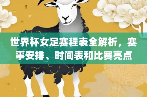 世界杯女足赛程表全解析，赛事安排、时间表和比赛亮点洛阳市法福文化传播有限公司