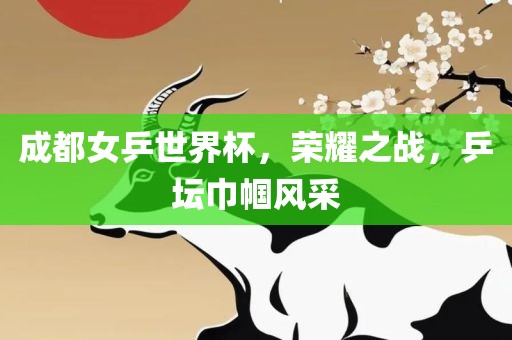 成都女乒世界杯，荣耀之战，乒坛巾帼风采