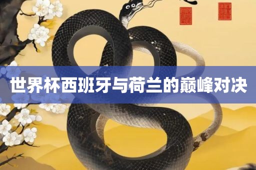 世界杯西班牙与荷兰的巅峰对决