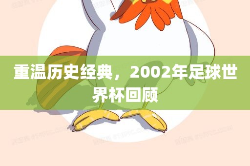 重温历史经典，2002年足球世界杯回顾