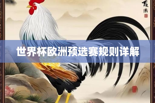 世界杯欧洲预选赛规则详解
