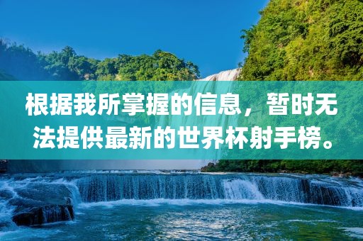 根据我所掌握的信息，暂时无法提供最新的世界杯射手榜。