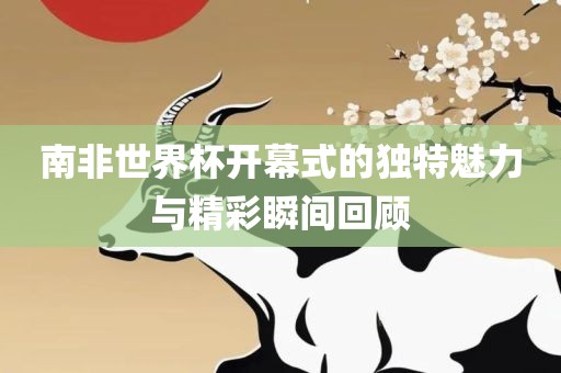 南非世界杯开幕式的独特魅力与精彩瞬间回顾