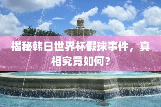 揭秘韩日世界杯假球事件，真相究竟如何？