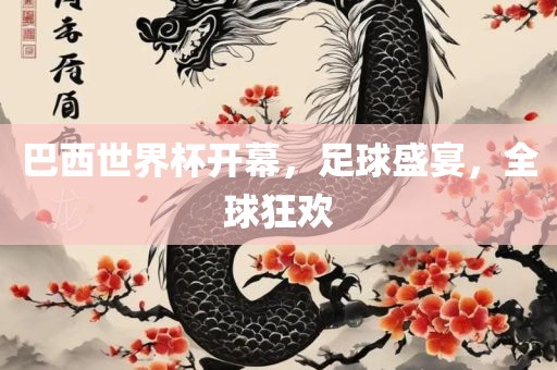 巴西世界杯开幕，足球盛宴，全球狂欢洛阳市法福文化传播有限公司
