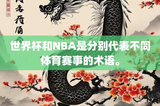 世界杯和NBA是分别代表不同体育赛事的术语。