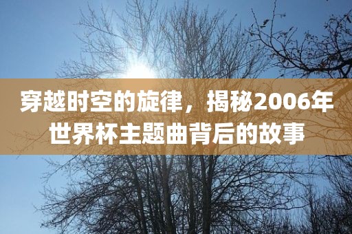 穿越时空的旋律，揭秘2006年世界杯主题曲背后的故事洛阳市法福文化传播有限公司