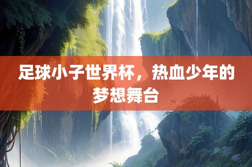 足球小子世界杯，热血少年的梦想舞台