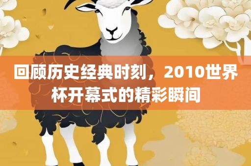 回顾历史经典时刻，2010世界杯开幕式的精彩瞬间