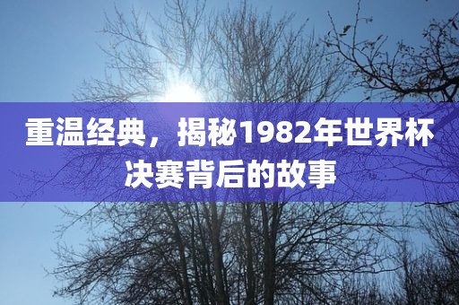 重温经典，揭秘1982年世界杯决赛背后的故事