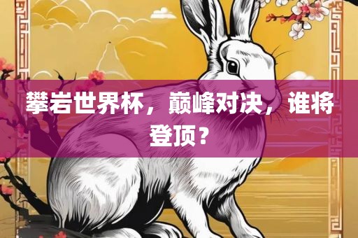 攀岩世界杯，巅峰对决，谁将登顶？