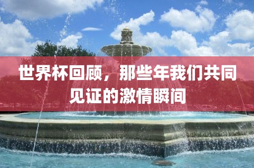 世界杯回顾，那些年我们共同见证的激情瞬间洛阳市法福文化传播有限公司