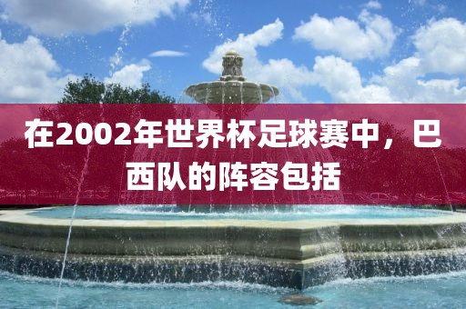 在2002年世界杯足球赛中，巴西队的阵容包括洛阳市法福文化传播有限公司