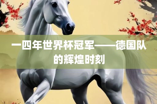 一四年世界杯冠军——德国队的辉煌时刻