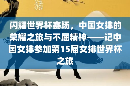 闪耀世界杯赛场，中国女排的荣耀之旅与不屈精神——记中国女排参加第15届女排世界杯之旅