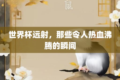 世界杯远射，那些令人热血沸腾的瞬间
