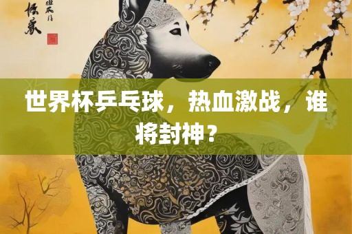 世界杯乒乓球，热血激战，谁将封神？