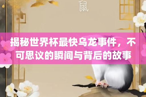 揭秘世界杯最快乌龙事件，不可思议的瞬间洛阳市法福文化传播有限公司与背后的故事