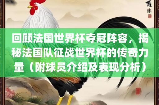 回顾法国世界杯夺冠阵容，揭秘法国队征战世界杯的传奇力量（附球员介绍及表现分析）洛阳市法福文化传播有限公司