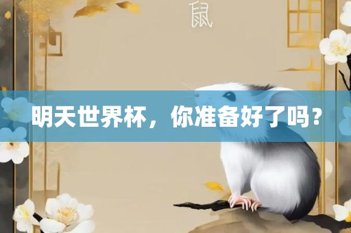 明天世界杯，你准备好了吗洛阳市法福文化传播有限公司？